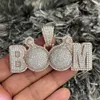 Ny ankomstdesign Hiphop Fine Jewelry Iced Out Silver Bling Zircon Custom 14k Plated Mossanite Name Pendant