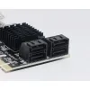 بطاقات Marvell 88Se9215 PCIE إلى SATA Card PCIe Adapter PCI Express to SATA3.0 CARD 4PORT SATA III 6G لـ SSD HDD IPFS MINING
