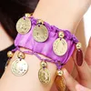 Charm Bracelets Chiffon Belly Dance Cuffs Korean Style Jewelry Plating Suspended Coins Adjustable Beaded Birthday Gift