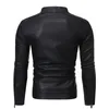 Pu Casual Veste en cuir Hommes Printemps Automne Manteau Moto Biker Slim Fit Outwear Mâle Noir Bleu Vêtements Plus Taille S-3XL 2024 02eu #