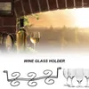 Kitchen Storage Wine Glass Hanger Rack Cup Organizer Holder For Wall Retro Style Cups Home Bar Cabinets