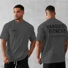 Homens camisetas Mens T-shirt Estilo Vintage Fitness Sports Cut-Out Pescoço Manga Curta T-shirt Corredores Ginásio Running Training T-shirts Oversize Mens Roupas 240327