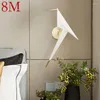 Applique murale 8M nordique oiseau ombre LED luminaires décoratifs appliques modernes pour la maison salon couloir