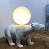 Lampade da tavolo Hongcui Lampada moderna nordica Lampada da scrivania creativa in resina di vetro bianco Decorazioni a LED per il soggiorno della camera da letto dei bambini di casa