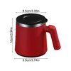 Mugs Stainless Steel Coffee Mug With Lid Handle Insulated Creative Camping Tumbler Portable Office Cup For Travel Home