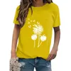 Women's Plus Size T-Shirt Design Shirt Short Short Summer Womens Womens and Plants Pattern Heart Top Top Personal COTPW2