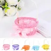 Storage Baskets 1Pc Simple Round Small Flower Basket Woven Hand-held Flower Basket with handle Home Desk Decoration Children Gifts