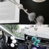 Update Fashion Diamond Car Accessorie Bling Hairball Rearview Mirror Pendant Birthday Gift Auto Decoraction Ornaments