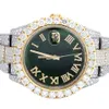 Anpassad herrmärke Mekanisk klocka Luxury VVS Moissanite Handmade Watch