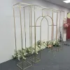 Decoration 1/2/3pcs 2023 New Wedding Iron Screen Framework Stage Decoration Outdoor Decorative Flower Shelf Party Background Gilded Arch