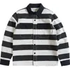 autumn New American Retro 16oz Heavyweight Priser Striped Jacket Men's Fi Pure Cott Wed Thick Canvas Motorcycle Coat j60c#