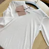 Letters Patch Women T Shirt See Through Sexy Long Sleeve Tops Luxury Designer Casual Daily Summer T Shirts