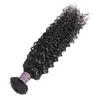 Hair Wefts Peruvian Kinky Curly Deep Wave 3/4Pcs With Lace Closure Brazilian Yaki Straight Water Indian Human Bundles Drop Delivery Pr Otmiq