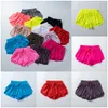 Lu158 Yoga short skirt for parent-child sports, quick drying, running, tennis skirt with pockets, drawstring, breathable shorts