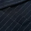 2023 MĘŻCZYZN BUSIN Stripe Slim Fit Wedding Groom Tuxedos Suits Blazer 2 3 szt. Zestaw PROM PROM PROUNTES PROJE CHEIT M-6XL Płaszczowe Spodnie 1209#