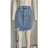 Kjolar för kvinnor denim mini kjol bodycon trendig sommar casual jean elastic midja plus size s m l xl xxl drop leverans klädkammar ota7p