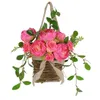 Dekorativa blommor K1MF Rose ytterdörrkorgar Kransning av vårhängare Simuleringar hinkdekorationer