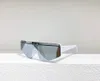 White Silver Mirror Sunglasses for Women Men Flat Top Shield Wrap Glasses Summer Sun Shades gafas de sol Sonnenbrille UV400 Eyewea9624092