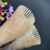 Tête de peigne en corne de yak naturelle, méridien, grattage du cuir chevelu, brosse de massage, acupuncture, thérapie spa, massage Gua Sha, outil de relaxation, antistatique 240320