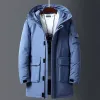 2024 nowe kurtki zimowe mężczyźni białe kaczki ciepłe z kapturem LG Down Jackets Autumn Casual Top Parka Male Black Puszysty płaszcz beżowy żółty s8ic#