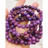 Bangle Sugilite Crystal Gemstone Round Ball Purple Red Cherry Bead Armband 6mm 8mm 10mm 12mm 8inch Drop Leverans smycken Armband Otxvi