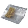 Storage Bags 100Pcs Clear Plastic Matte Aluminum Mylar Foil Bag Self Grip Seal Tear Notch Food Snack Cookies Pack Pouches