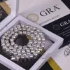 U02 Gioielli personalizzati rispettosi Gra D VVS Bracciale a catena da tennis in oro bianco Moissanite reale 9K 10K 14K 18K