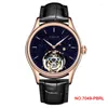 Horloges Aesop Flying Tourbillon Mechanisch Horloge Voor Mannen Luxe Skeleton Beweging Horloges 50M Waterdicht Lichtgevende Saffier A