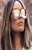 Gun Pink Zonnebril Zilveren Spiegel Metalen Zonnebril Merk Designer Pilot Zonnebril Dames Heren Shades Top Fashion Brillen Lunette1978123