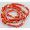 Halsbandörhängen Set Big Original Coral Beads Quality Real Men Bead Jewelry African Wedding Groom Armband Abh779