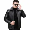 yxl-605 Natural Leather Jacket Men's Plus Size Fur All-in-One Casual Jacket for Autumn and Winter P4Fg#