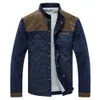 Veste d'hiver pour hommes, manches Lg, col montant, manteau masculin, bloc de couleur, fesses en velours côtelé, 12xm #