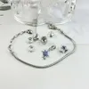 Designer pandoras Bracelets New Pan Family Star Moon Shining Pendant Bracelet Diy Large Hole Bead Womens Bracelet
