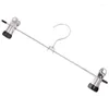 Hangers 67JE Stainless Steel Pants Skirt Trouser Stand Holder With 2 Adjustable Clips