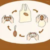 Sacos de compras Armazenamento Pão Francês Saco Dobrável Criativo Tote Nylon Cartoon Eco Impermeável Reutilizável Alimentos