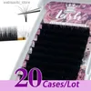 False Eyelashes 20case/lot Wholesale 8-20mm handmade matte faux mink easy fan lashes rapid automatic blooming flower eyelash extensions24327