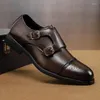 Casual Shoes Man British Classic Pointed Dress Mens Leather Black Wedding Oxford Formal Fashion Big Size 38-48