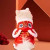 Vêtements de chien chinois festival lion danse animal de compagnie costume d'hiver vestes chaudes chiens à swets à swets red