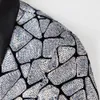 men's Jacket Luxury Laser Sequin Tuxedo Blazer Jacket Men Shawl Lapel Dr Suit Blazer Male Party Stage Prom Singer Costume Q14y#