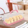 Plates Toast Box Bread Cake Boxes Container Keeper Storage Containers Airtight Pp With Lids Loaf