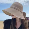 Chapeaux à large bord Chapeau de pêcheur Bowknot Arrivée Printemps / Été Grand écran solaire anti-UV ombrage du visage avec petit effet