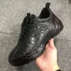 Casual Shoes 2024 Arrival Fashion Crocodile Skin Causal Men Male Genuine Leather Sneaker Pdd93