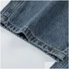 Mens Jeans American Streetwear Mm6 Margiela denim Pants Vintage Do Old Ripped Summer Fashion Personlighet Män Kvinnor Kläder 230909 Dro Otjgg