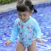 Endelar Småbarn Girls Baddräkt för baby 0-24m blommor Badkläder Simtrandstrand Söt söt bikini Nyfödd baby One Piece Bathing Suit 24327