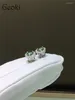 Boucles d'oreilles en argent 925, Original, Total 1 Carat, diamant taille brillant, Test passé vert Moissanite, cœur, bijoux en pierres précieuses pour femmes