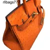 Borsa a mano in vera pelle di struzzo in pelle Bk Borsa da donna Borsa a tracolla con una spalla Luxury Light Luxury Dpgi 5F5A