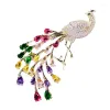 Pins Broches Colorf Crystal Phoenix Pauw Voor Vrouwen Luxe Zirkoon Broche Pin Decoratie Kostuum Pak Sjaal Dier Sieraden Drop Deli Otmn3