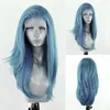 AIMEYA Ash Blue Lace Wig Heat Resistant Synthetic Lace Front Wig Long Natural Wave Mix Blonde Lace Wigs Pink Daily Use Cosplay 240315
