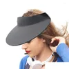Bisiklet Kapakları Maskeler Kadın Vizör Şapkaları Ayarlanabilir Geniş Brim Visors UV Koruma Plaj Havuzu Golf Şapkası Kadınlar Erkekler Açık Hava Spor Damlası D DHQX7
