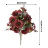 Decoratieve bloemen kunstmatige zonnebloem boeket gele wijnstok hangende slinger realistische nep bloem bruiloft pastorale regeling Home Decor